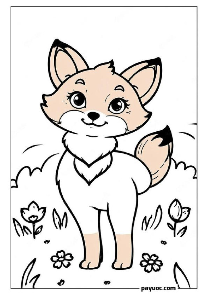 Printable Fox Coloring Pages
