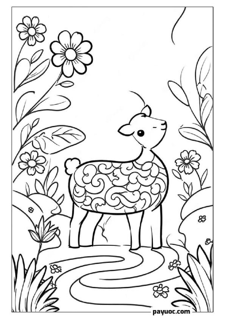 Lamb and Flower Maze