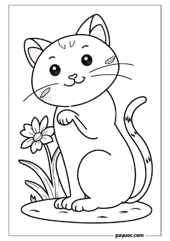 Paw-Some Flower Scene