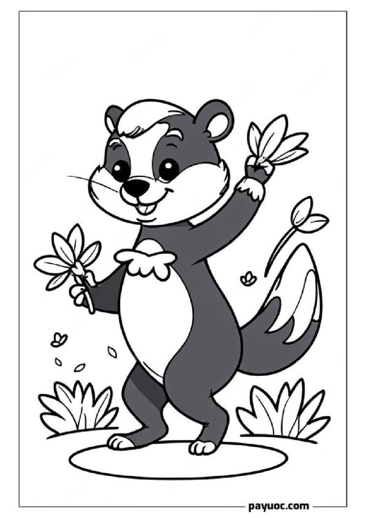 Skunk with Flower Dance