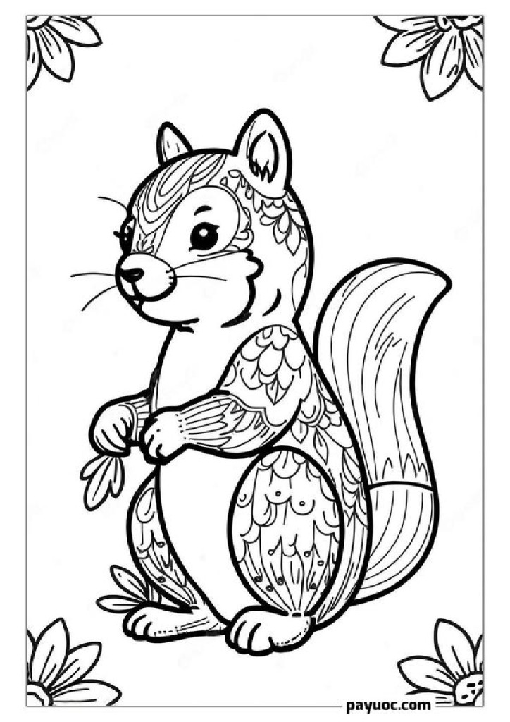Squirrel and Flower Patterns