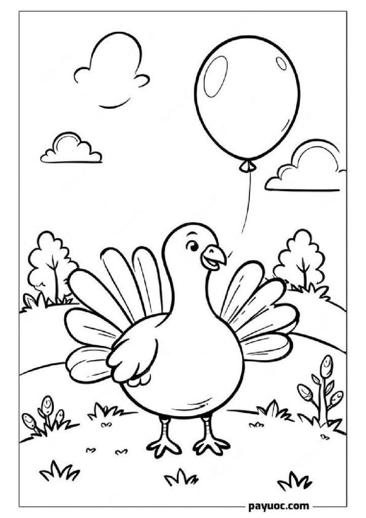 Turkey with a Balloon