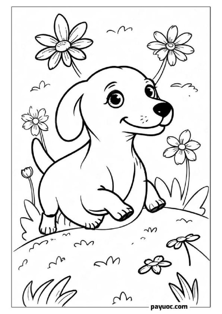 Wildflower Dachshund